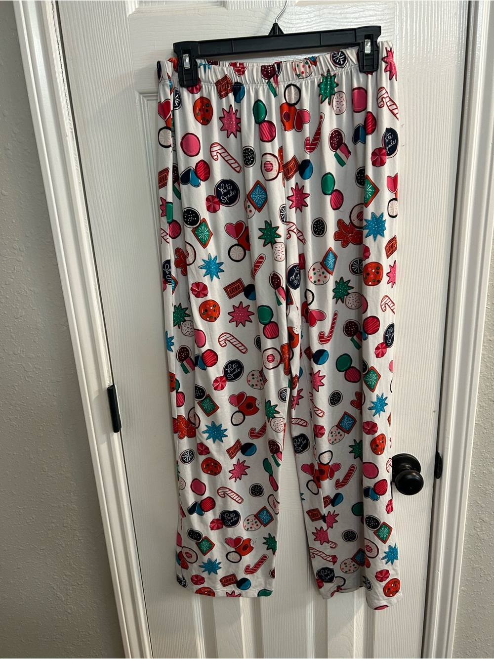 Kate Spade Women's Christmas Pajama Pants size large cookies candy canes etc
